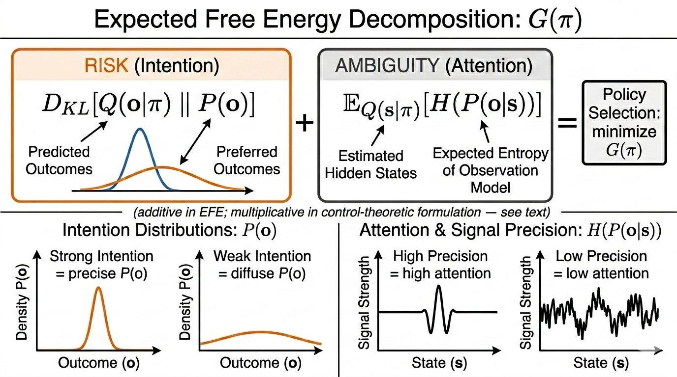 Expected Free Energy Decomposition